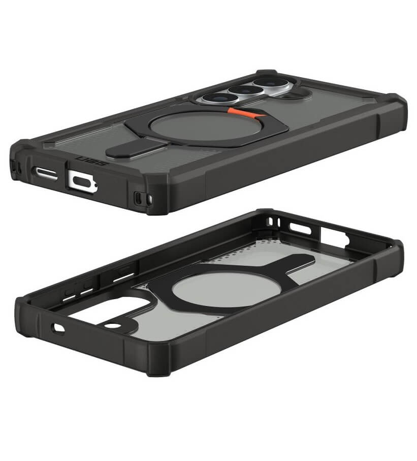 Magsafe Противоударен Калъф за Samsung S26 Plus, UAG Plasma XTE Case Black-Orange, Черен (5)