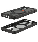 Magsafe Противоударен Калъф за Samsung S26 Plus, UAG Plasma XTE Case Black-Orange, Черен (5)