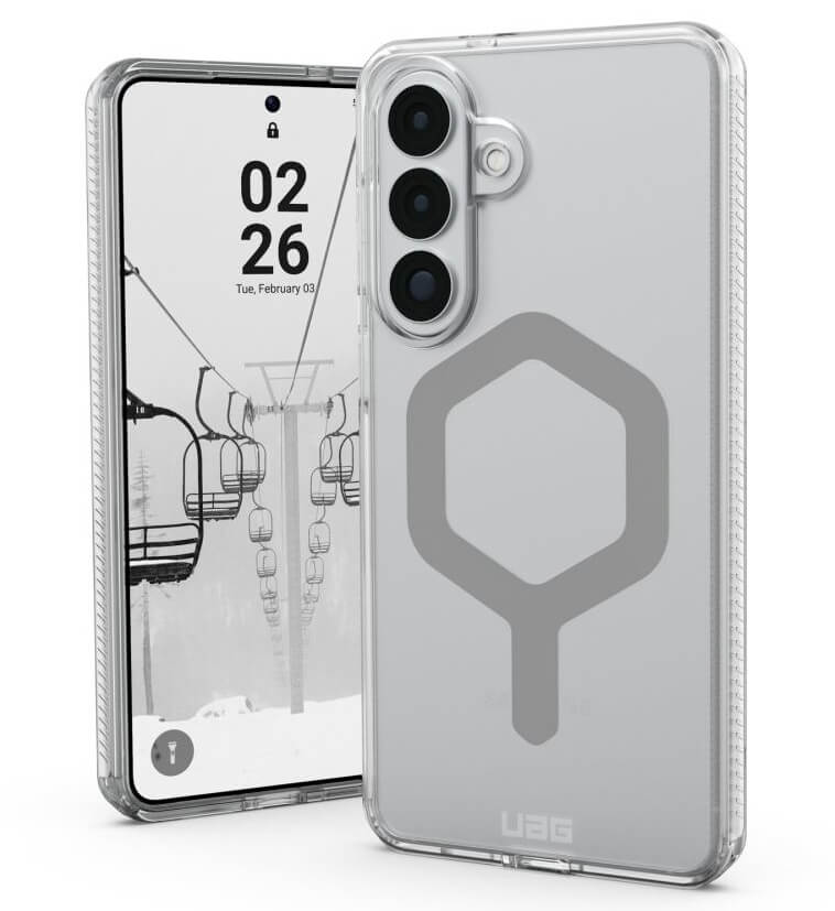 Magsafe Противоударен Калъф за Samsung S26 Plus, UAG Plyo Case Ice/silver, Прозрачен