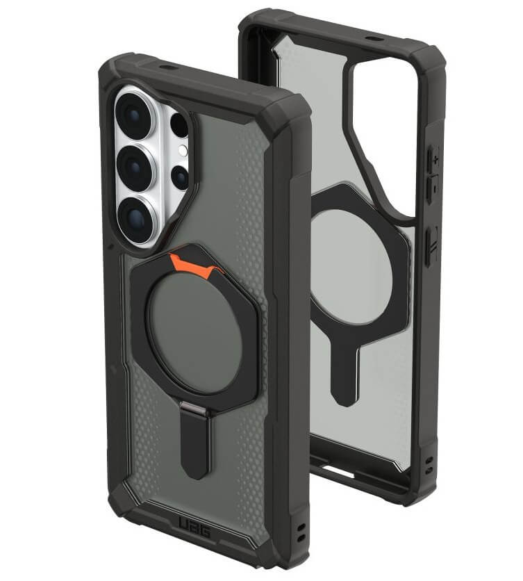 Magsafe Противоударен Калъф за Samsung S26 Ultra, UAG Plasma XTE Case Black-Orange, Черен (4)