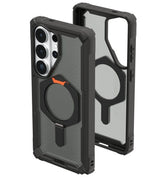 Magsafe Противоударен Калъф за Samsung S26 Ultra, UAG Plasma XTE Case Black-Orange, Черен (4)