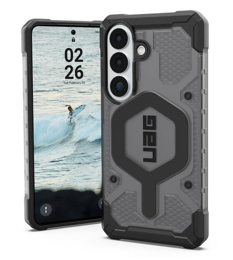Magsafe Противоударен Калъф за Samsung S26, UAG Pathfinder Clear Case Ash/Black, Черен