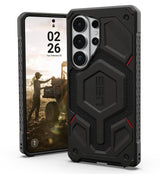 Magsafe Противоударен Калъф за Samsung S26 Ultra, UAG Monarch Pro Kevlar Case, Черен