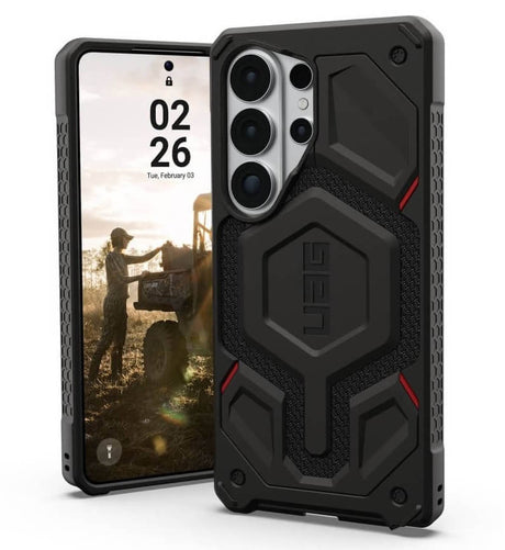 Magsafe Противоударен Калъф за Samsung S26 Ultra, UAG Monarch Pro Kevlar Case, Черен