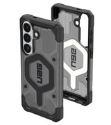 Magsafe Противоударен Калъф за Samsung S26 Plus, UAG Pathfinder Clear Case Ash/Black, Черен (5)