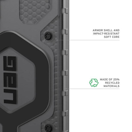 Magsafe Противоударен Калъф за Samsung S26 Plus, UAG Pathfinder Clear Case Ash/Black, Черен (11)