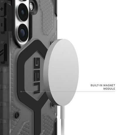 Magsafe Противоударен Калъф за Samsung S26, UAG Pathfinder Clear Case Ash/Black, Черен (12)