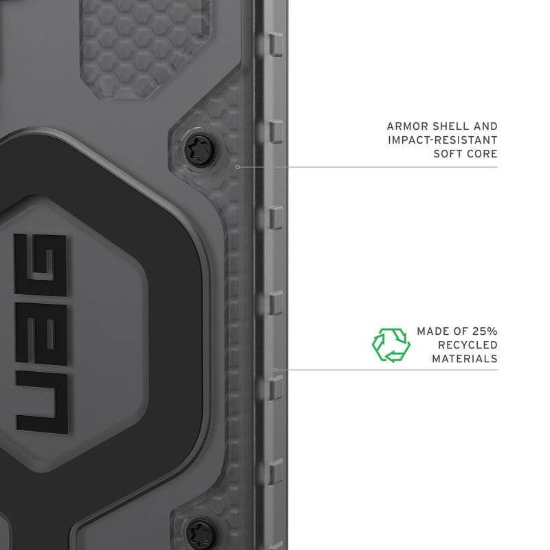 Magsafe Противоударен Калъф за Samsung S26, UAG Pathfinder Clear Case Ash/Black, Черен (11)