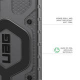 Magsafe Противоударен Калъф за Samsung S26, UAG Pathfinder Clear Case Ash/Black, Черен (11)