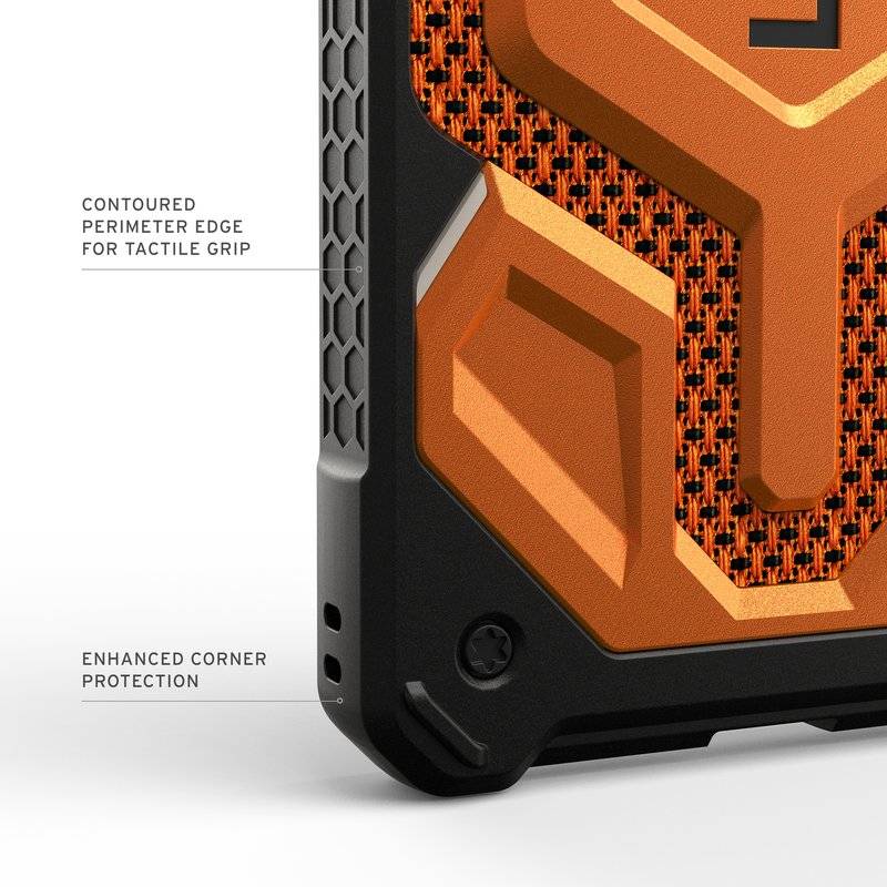 Magsafe Противоударен Калъф за Samsung S26 Ultra, UAG Monarch Pro Kevlar Case Burnt Orange, Оранжев (6)