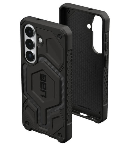 Magsafe Противоударен Калъф за Samsung S26 Plus, UAG Monarch Pro Carbon Fiber Case, Черен (4)