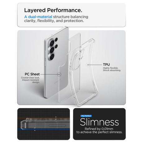 Противоударен Калъф за Samsung S26 Ultra, Spigen Ultra Hybrid Case, Прозрачен (8)