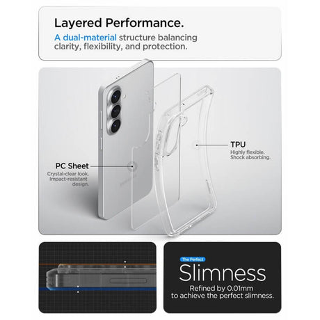 Противоударен Калъф за Samsung S26, Spigen Ultra Hybrid Case, Прозрачен (8)