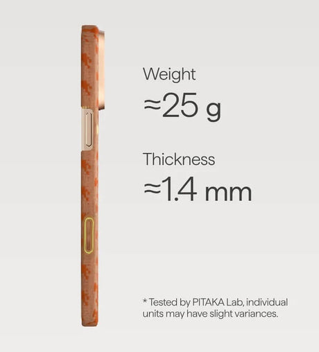 Magsafe Калъф за iPhone 17 Pro, Pitaka Edge Happiness Rides Case Amber, Оранжев (9)