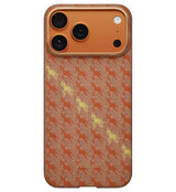 Magsafe Калъф за iPhone 17 Pro Max, Pitaka Edge Happiness Rides Case Amber, Оранжев (2)
