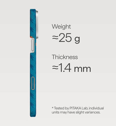 Magsafe Калъф за iPhone 17 Pro Max, Pitaka Edge Happiness Rides Case Indigo, Син (9)