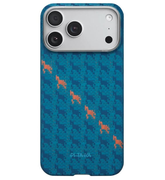 Magsafe Калъф за iPhone 17 Pro Max, Pitaka Edge Happiness Rides Case Indigo, Син (2)