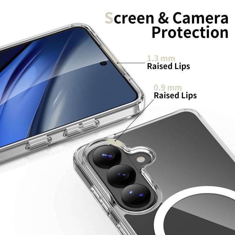 Magsafe Калъф за Samsung A37, Tech-Protect Hybrid FlexAir Clear Case, Прозрачен (3)