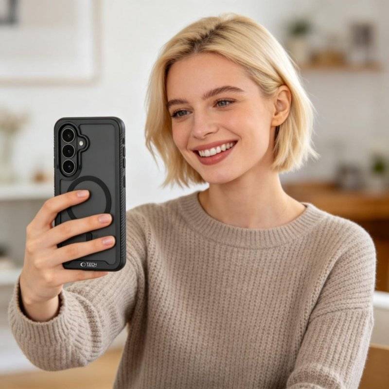Magsafe Калъф за Samsung A57, Tech-Protect Defense 360 Case, Черен (6)