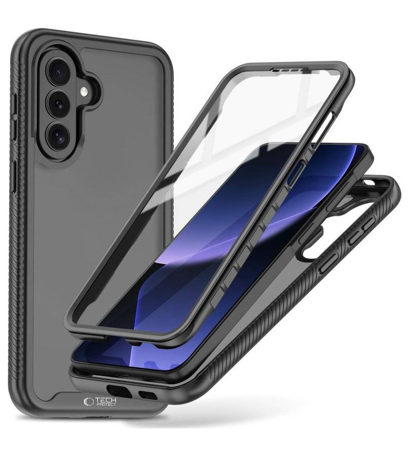 Цялостен Калъф за Samsung A37, Tech-Protect Defense 360 Case, Черен