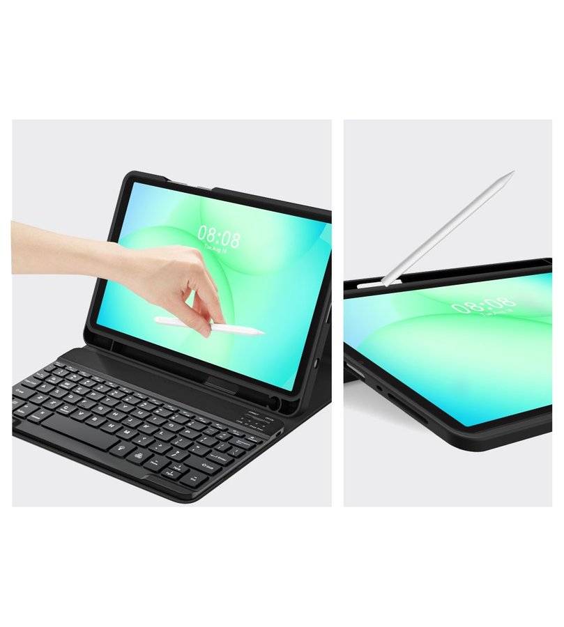 Калъф с Клавиатура за Samsung Tab A11 / A9 8.7", Tech-Protect SC Pen Keyboard Case, Черен (9)