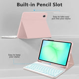 Калъф с Клавиатура за Samsung Tab A11 / A9 8.7", Tech-Protect SC Pen Keyboard Case, Розов (4)