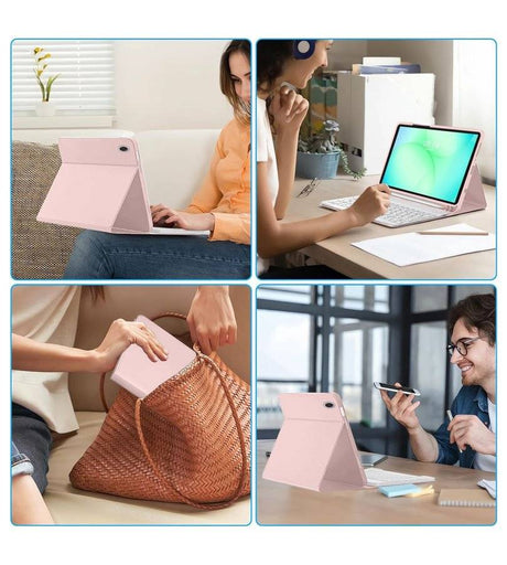 Калъф с Клавиатура за Samsung Tab A11 / A9 8.7", Tech-Protect SC Pen Keyboard Case, Розов (7)