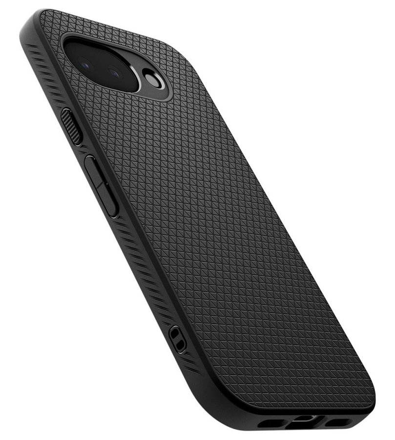 Противоударен Калъф за Google Pixel 10A, Spigen Liquid Air Matte Black Case, Черен (8)