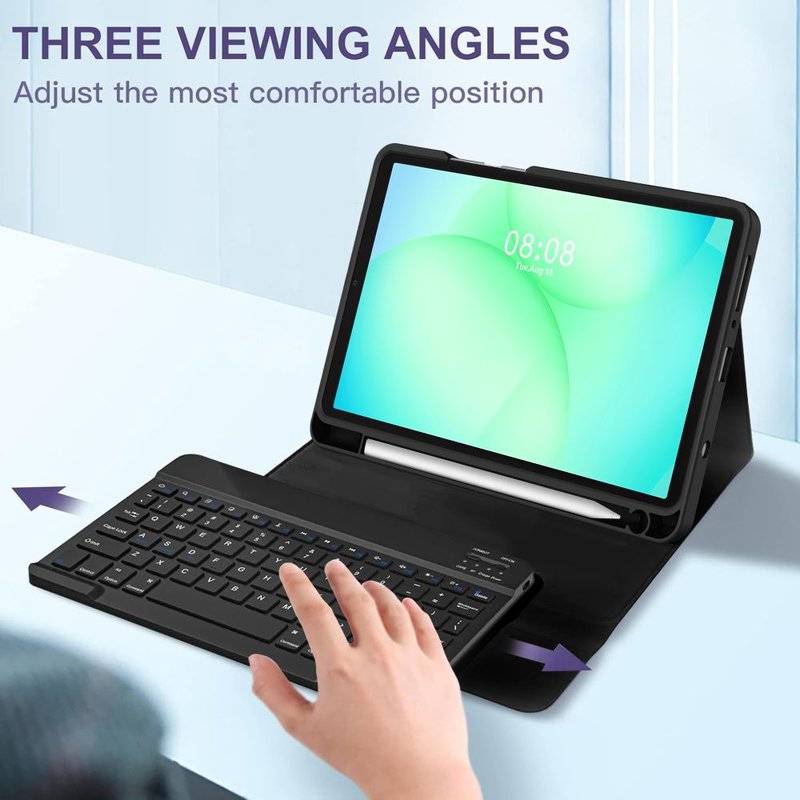 Калъф с Клавиатура за Samsung Tab A11 / A9 8.7", Tech-Protect SC Pen Keyboard Case, Черен (6)