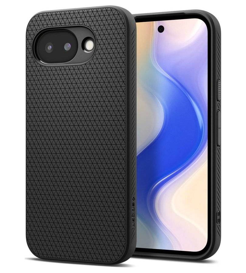 Противоударен Калъф за Google Pixel 10A, Spigen Liquid Air Matte Black Case, Черен