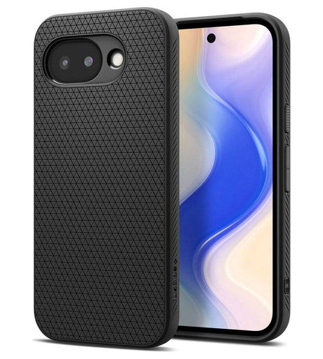 Противоударен Калъф за Google Pixel 10A, Spigen Liquid Air Matte Black Case, Черен