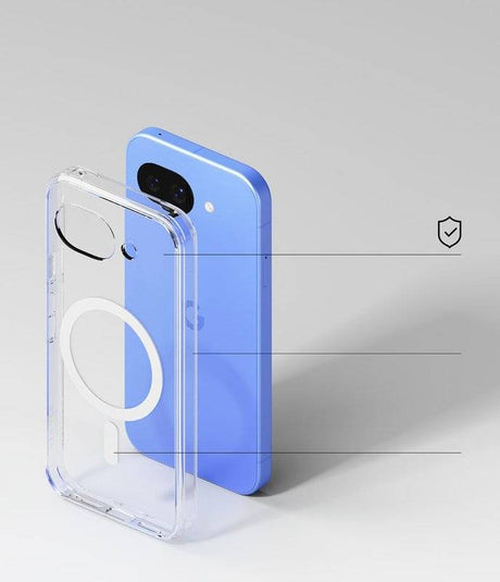 Magsafe Калъф за Google Pixel 10A, Ringke Fusion Magnetic Case, Прозрачен (7)