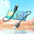 Къс USB-C към USB-A Кабел за Външна Батерия, Hoco 27W 0.25m, Черен