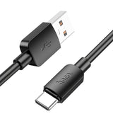 Къс USB-C към USB-A Кабел за Външна Батерия, Hoco 27W 0.25m, Черен (3)