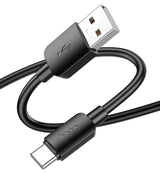 Къс USB-C към USB-A Кабел за Външна Батерия, Hoco 27W 0.25m, Черен (2)
