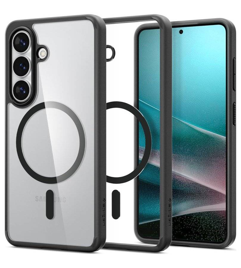 Magsafe Калъф за Samsung S26 Plus, Spigen Ultra Hybrid Case, Черен