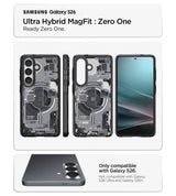 Magsafe Калъф за Samsung S26, Spigen Zero One Ultra Hybrid Case, Черен (7)