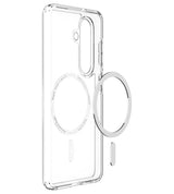 Magsafe Калъф за Samsung S26 Plus, Spigen Ultra Hybrid White Case, Прозрачен (5)