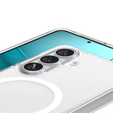Magsafe Калъф за Samsung S26 Plus, Spigen Ultra Hybrid White Case, Прозрачен (4)