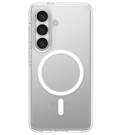 Magsafe Калъф за Samsung S26 Plus, Spigen Ultra Hybrid White Case, Прозрачен (3)