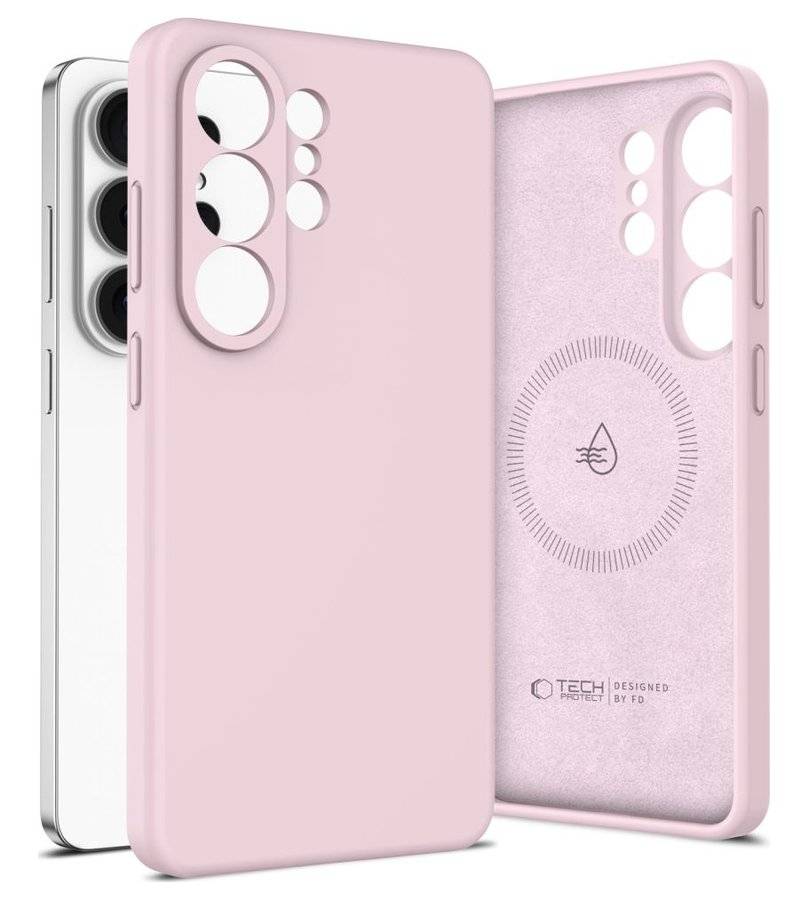 Magsafe Калъф за Samsung S26 Ultra, Tech-Protect Silicone Case, Розов (2)