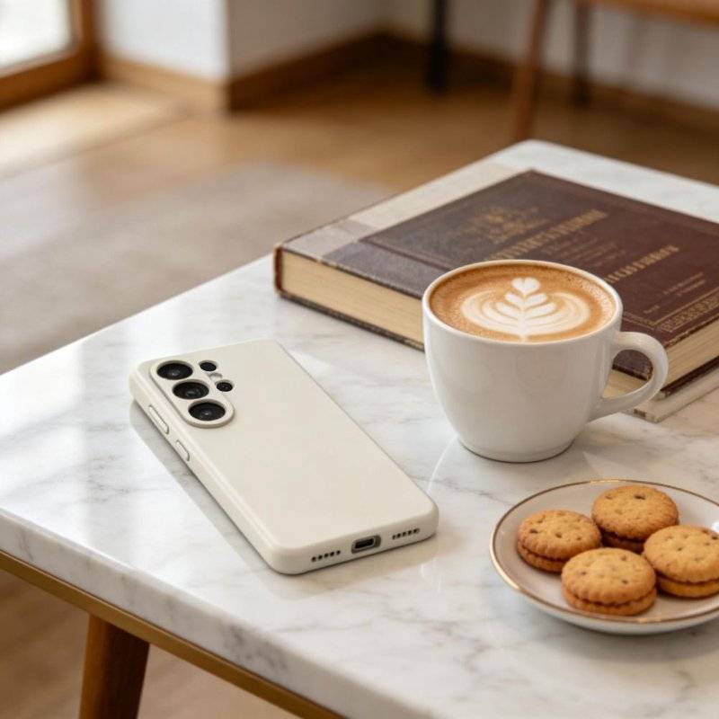 Magsafe Калъф за Samsung S26 Ultra, Tech-Protect Silicone Case, Бежов (3)