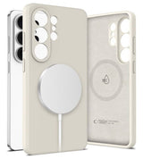 Magsafe Калъф за Samsung S26 Ultra, Tech-Protect Silicone Case, Бежов