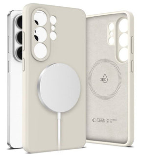 Magsafe Калъф за Samsung S26 Ultra, Tech-Protect Silicone Case, Бежов