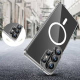 Magsafe Калъф за Samsung S26 Ultra, Tech-Protect Hybrid FlexAir Clear Case, Прозрачен (5)