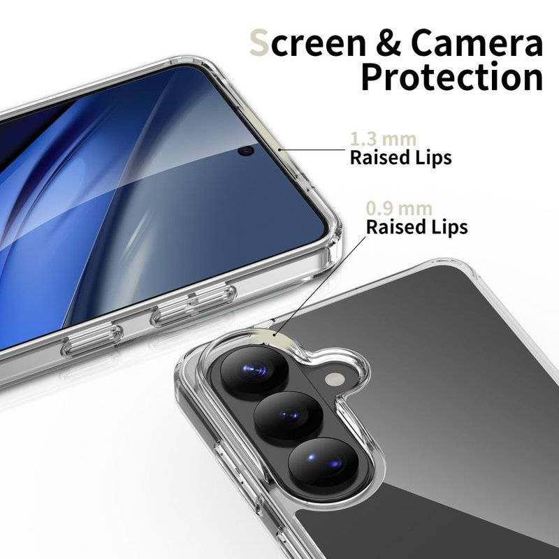 Калъф за Samsung S26 Plus, Tech-Protect FlexAir Hybrid Clear Case, Прозрачен (4)