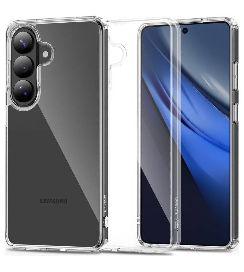 Калъф за Samsung S26, Tech-Protect FlexAir Hybrid Clear Case, Прозрачен