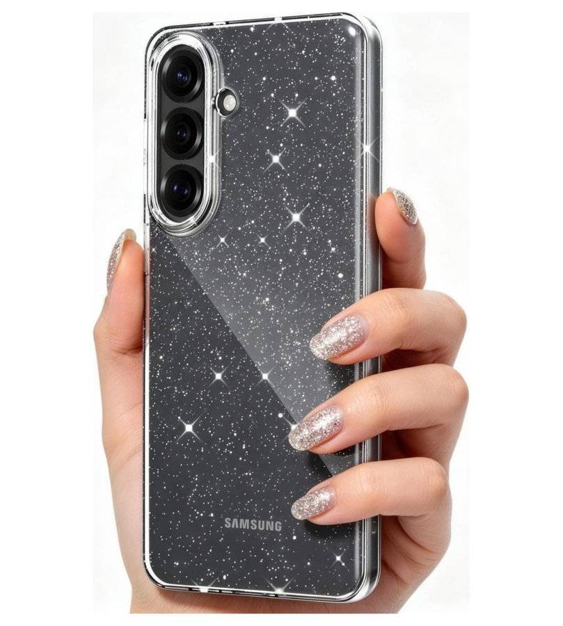 Блестящ Калъф за Samsung S26, Tech-Protect FlexAir Glitter Case, Прозрачен (4)