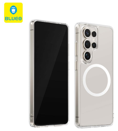 Magsafe Калъф за Samsung S26 Ultra, Blueo Crystal Drop Resistance Magnetic Case, Прозрачен