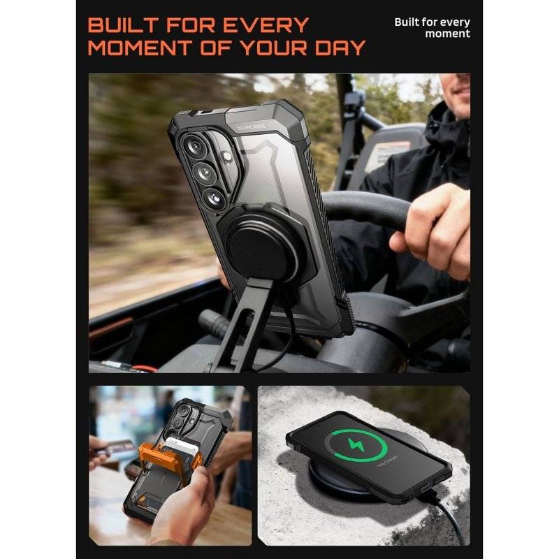 Magsafe Калъф за Samsung S26, Supcase UB Grip Mag, Черен (8)